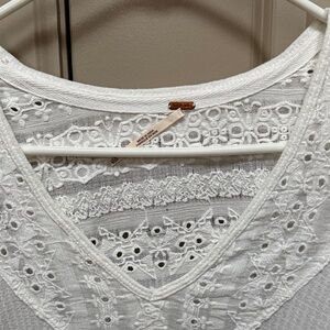 FP Movement by Free People White Eyelet long sleeve top